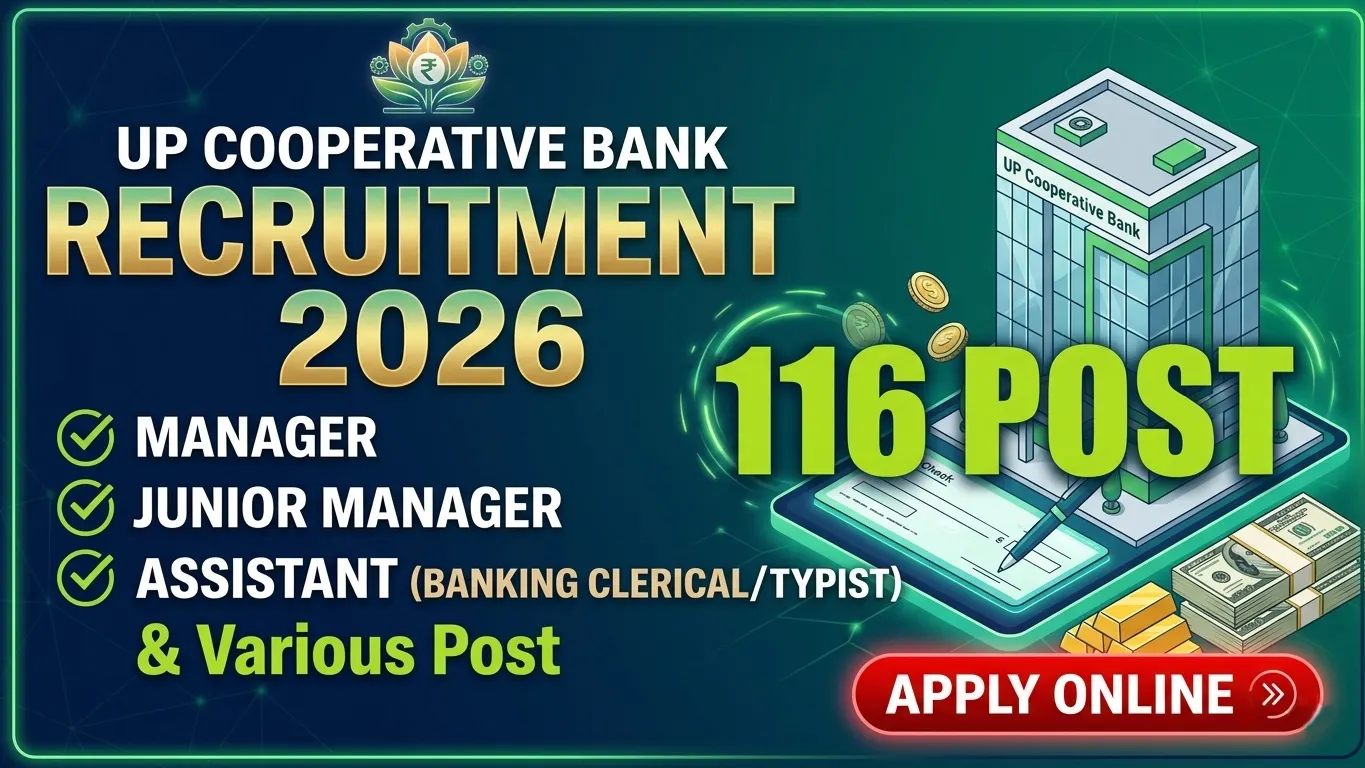 UP Cooperative Bank Recruitment 2026: Apply Online for Clerk, PO & Assistant Posts