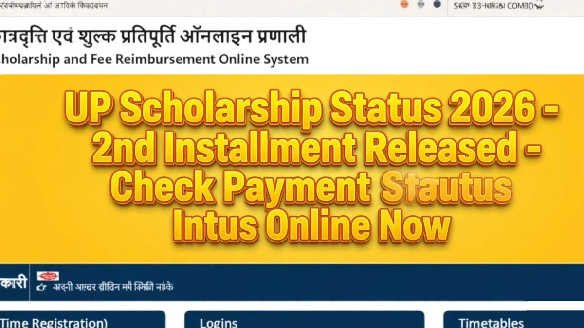 UP Scholarship Status 2026 - 2nd Installment Released – Check Payment Status Online Now