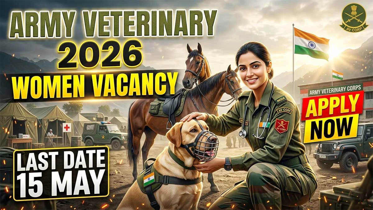 Army Veterinary Corps (Women) Recruitment 2026 – Apply Offline, Eligibility, Salary & Full Details