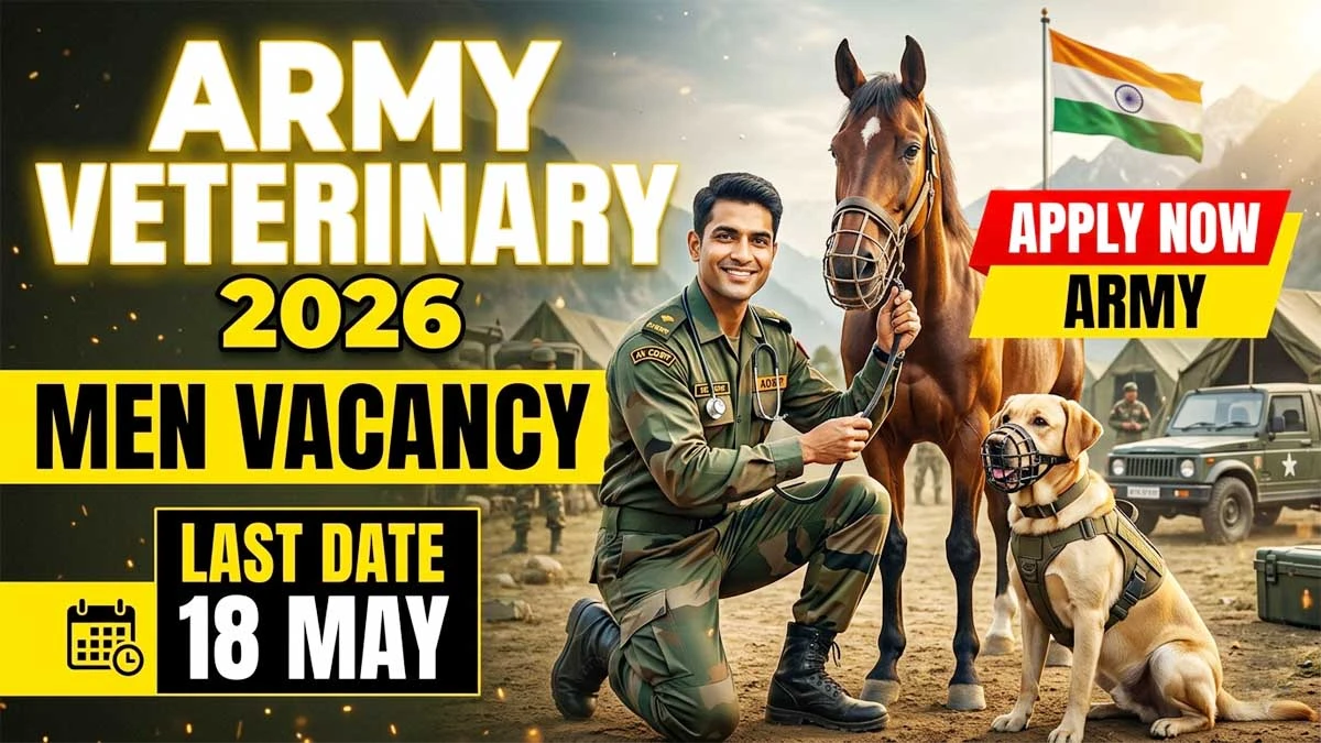 Army Veterinary Corps (Men) Recruitment 2026 – Apply Online, Eligibility, Salary & Full Details