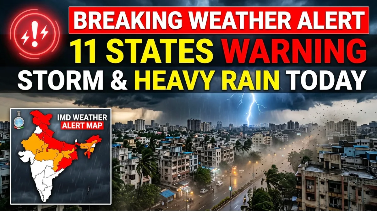 Weather Update for April 8: IMD Issues Thunderstorm and Heavy Rain Alert Across 11 States, Strong Winds Expected