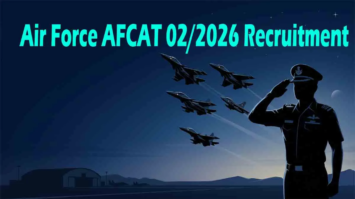 The Indian Air Force has released the new AFCAT 02/2026 recruitment notification for 300+ vacancies in Flying and Ground Duty branches. Check eligibility, age limit, and the detailed step-by-step online application process.