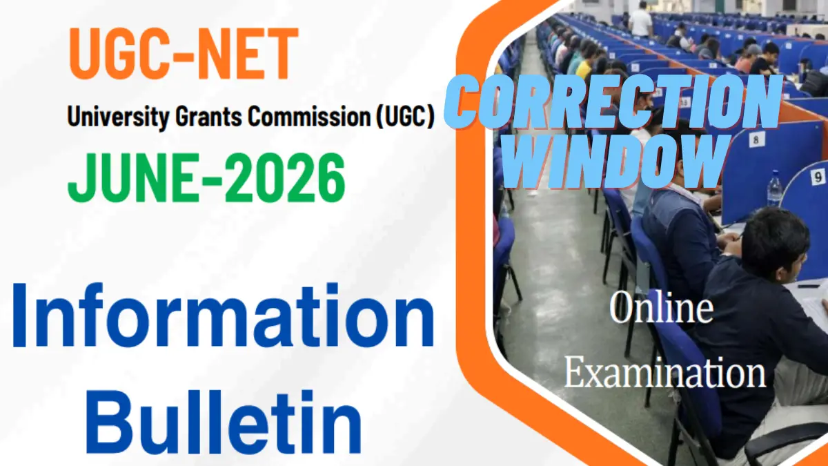 UGC NET June 2026 Application Form Correction Window
