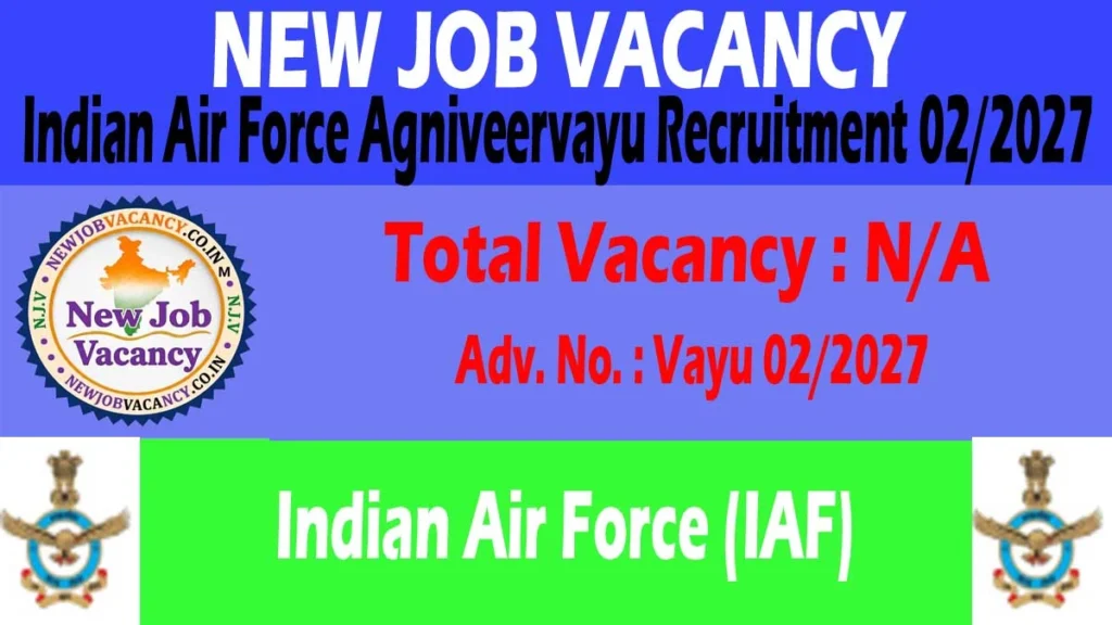 Indian Air Force Agniveervayu 02/2027 Recruitment: Apply Online, Check Eligibility & Salary Details