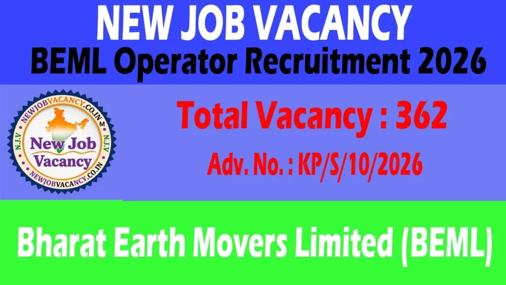BEML Operator Recruitment 2026 notification released. Check vacancy details, eligibility, age limit, selection process, salary, and apply online.