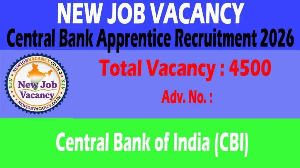 Central Bank Apprentice Recruitment 2026 notification released. Check eligibility, age limit, stipend, important dates, selection process, and apply online