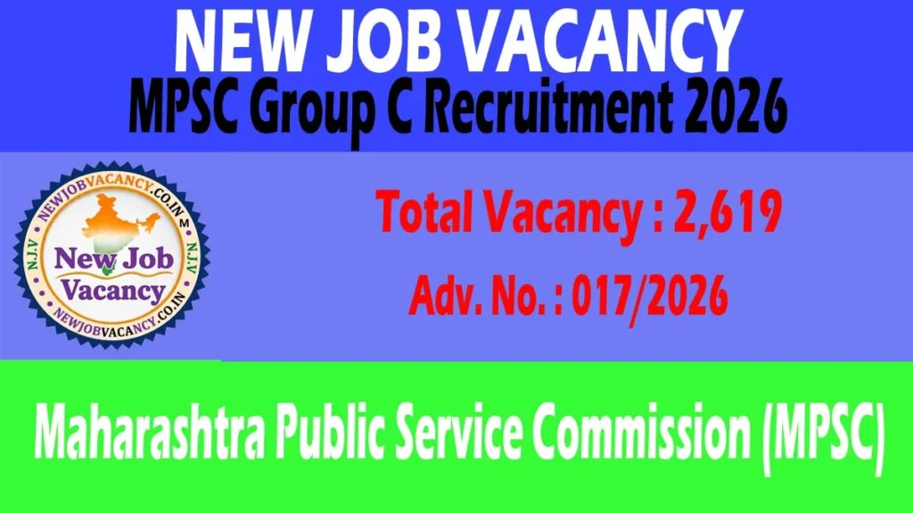 Apply online for MPSC Group C Recruitment 2026. Check vacancy details, eligibility, age limit, application dates, selection process, exam pattern, and salary