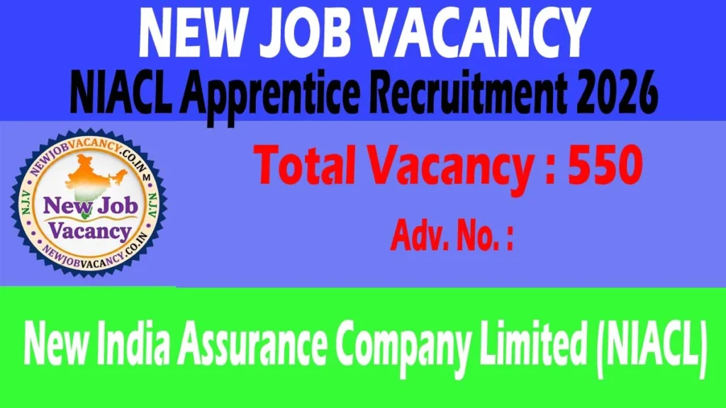 NIACL Apprentice Recruitment 2026 notification released for 550 Apprentice posts. Check eligibility, age limit, stipend, important dates & apply online