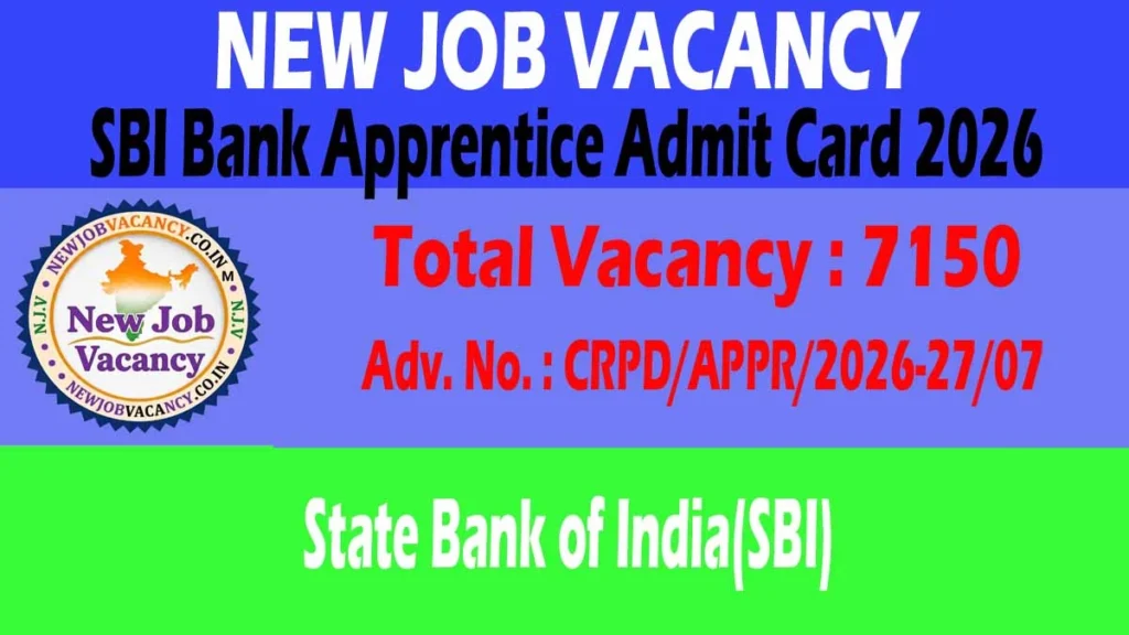 SBI Apprentice Admit Card 2026 released. Download your SBI Bank Apprentice Hall Ticket, check exam date, exam pattern, important instructions, and direct download link